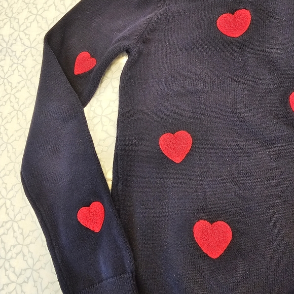 H&M Heart Appliqué Sweater Sz 8-10 - Picture 3 of 4